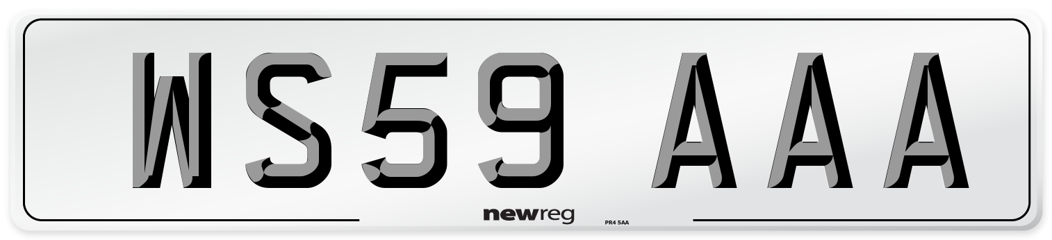 WS59 AAA Number Plate from New Reg